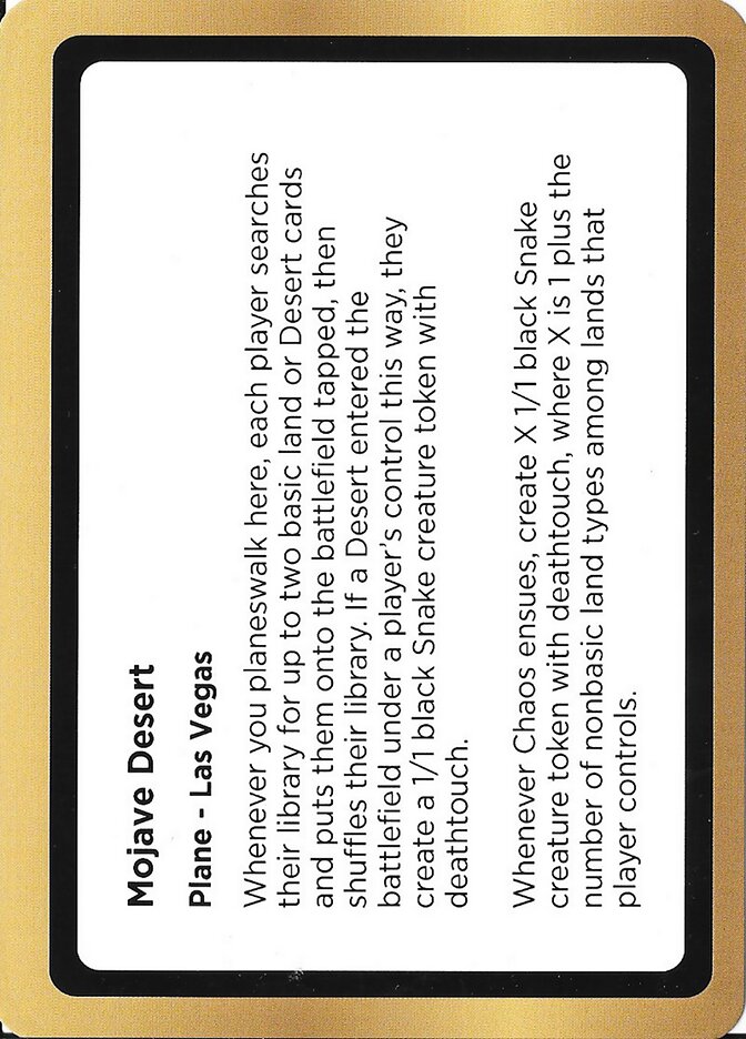 Mojave Desert card front