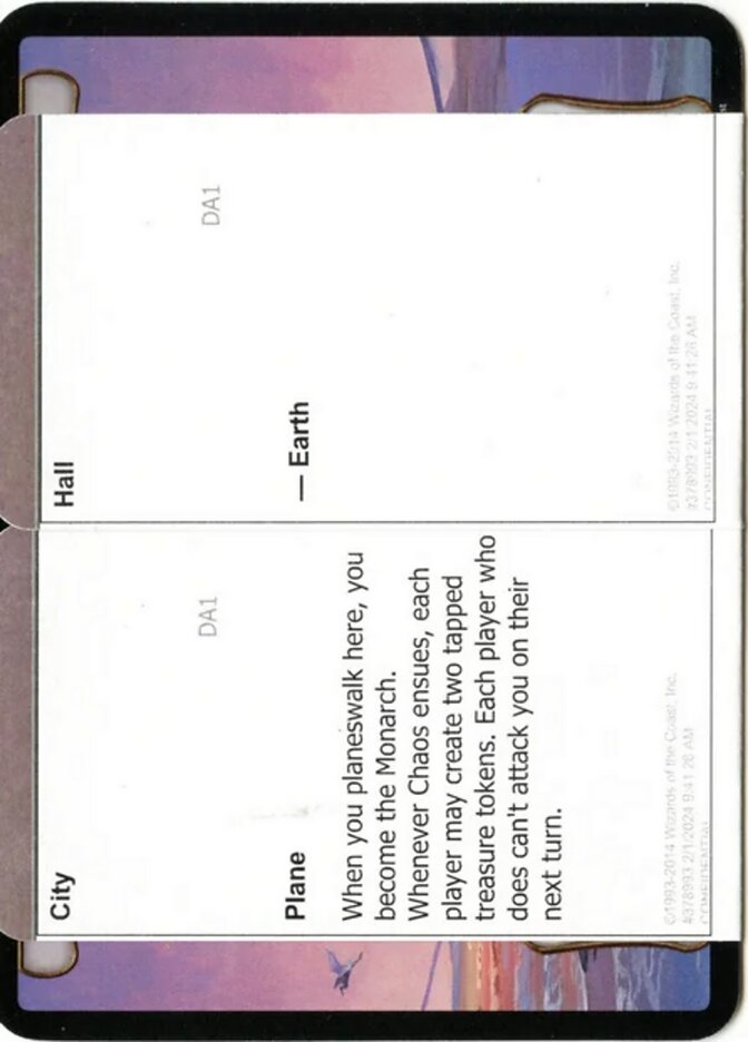City Hall card front
