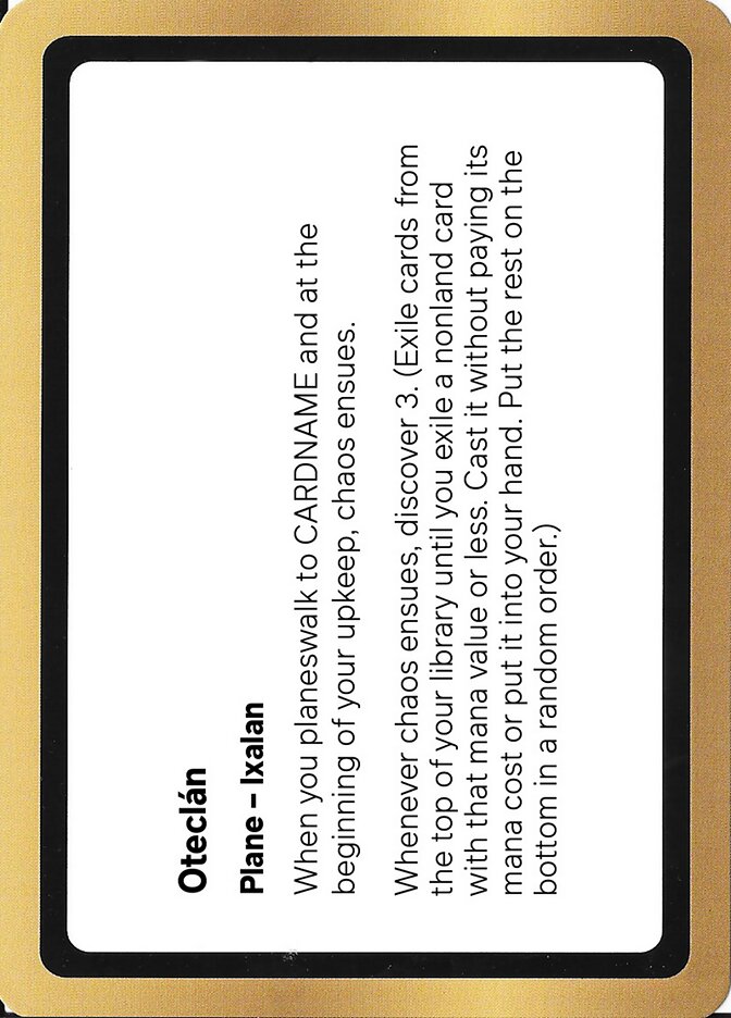Oteclán card front