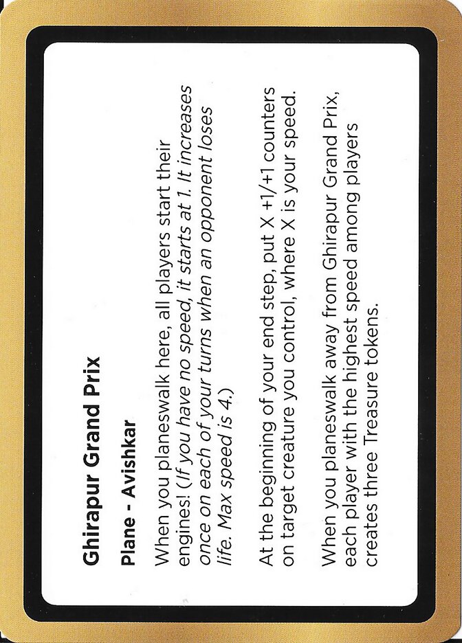 Ghirapur Grand Prix card front