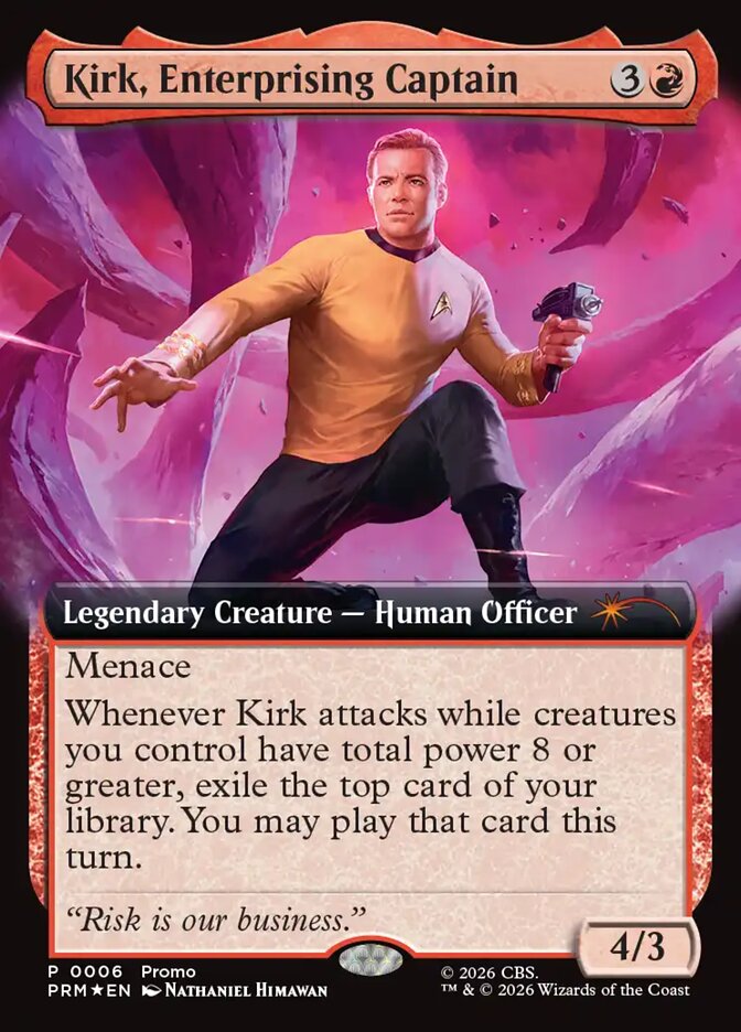 Kirk, Enterprising Captain card front