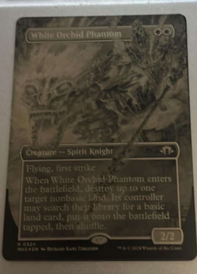 White Orchid Phantom card front