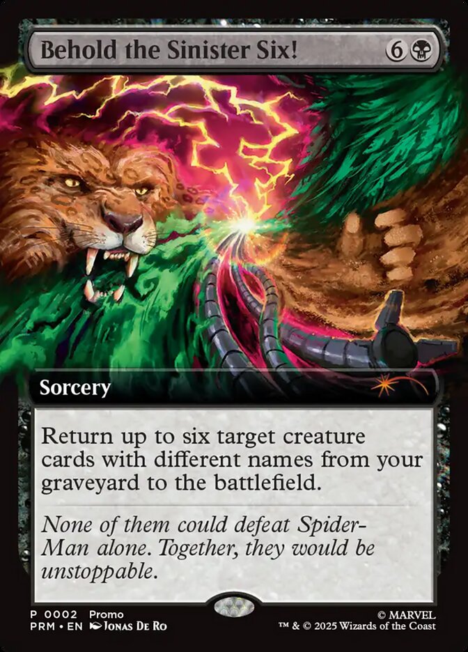 Behold the Sinister Six! card front