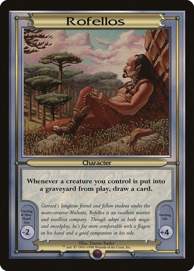 Rofellos card front