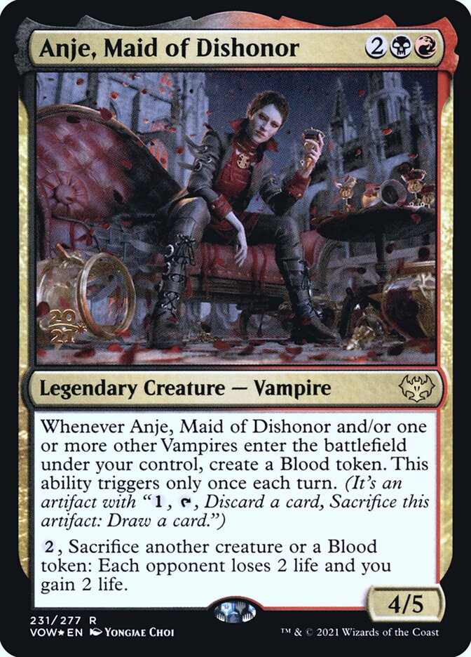 Anje, Maid of Dishonor card front