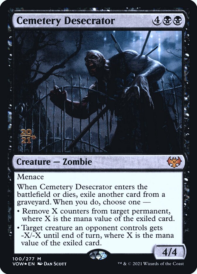 Cemetery Desecrator card front