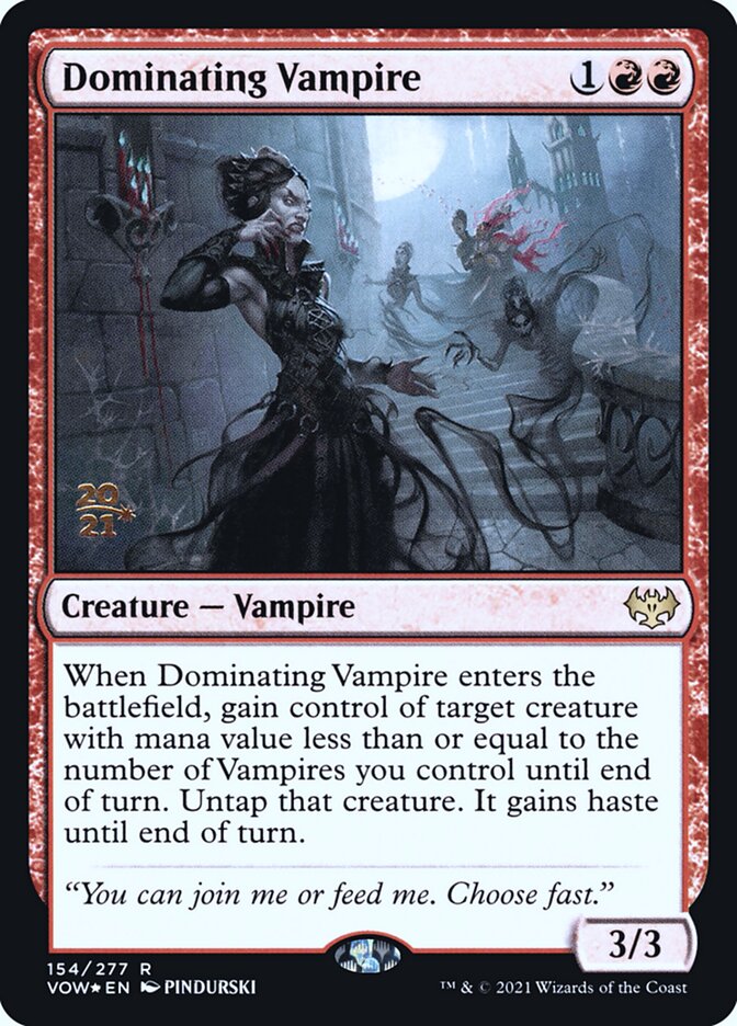 Dominating Vampire card front