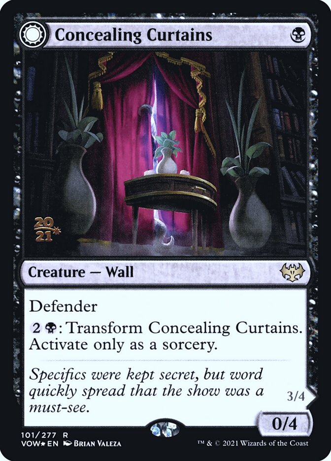 Concealing Curtains card front