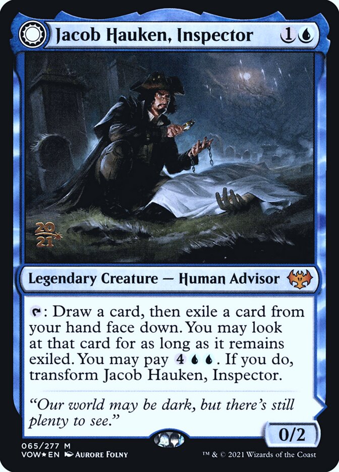 Jacob Hauken, Inspector card front
