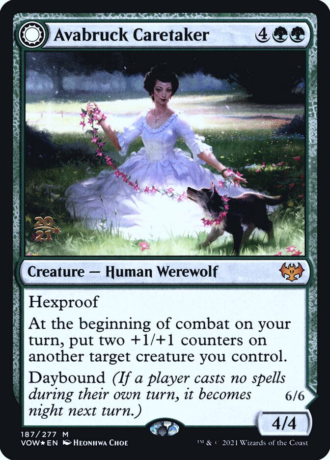 Avabruck Caretaker card front