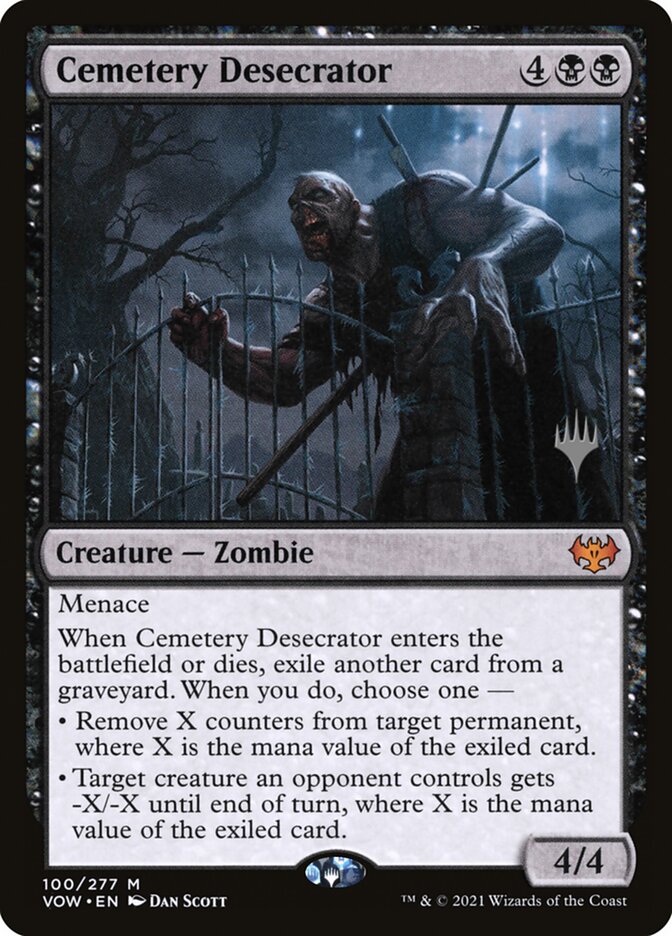 Cemetery Desecrator card front