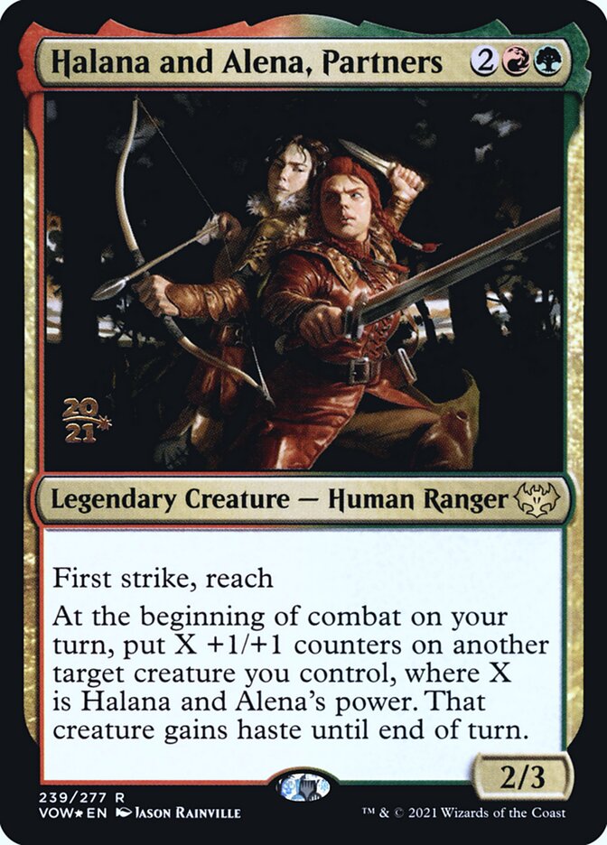 Halana and Alena, Partners card front