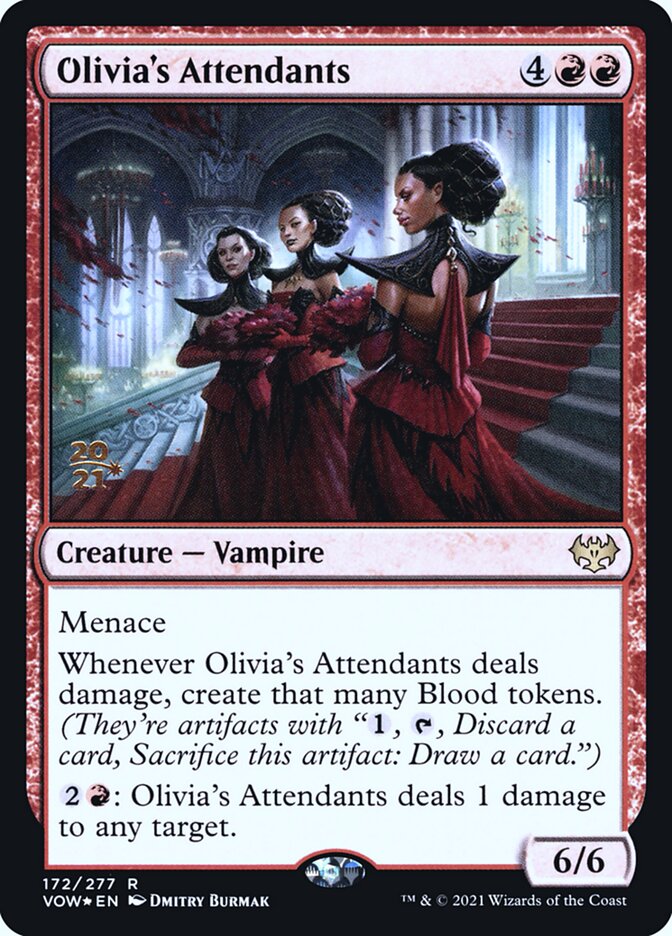Olivia's Attendants card front