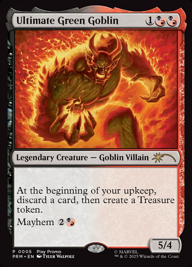 Ultimate Green Goblin card front