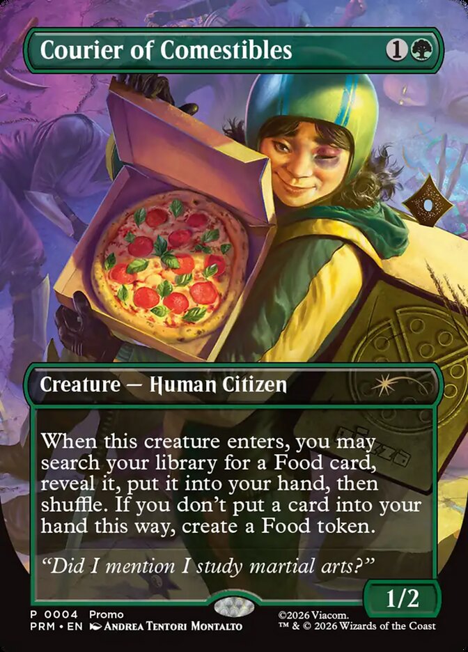 Courier of Comestibles card front