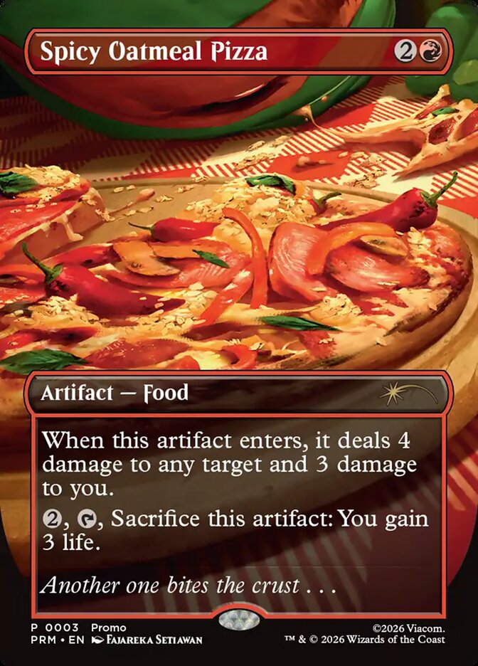 Spicy Oatmeal Pizza card front