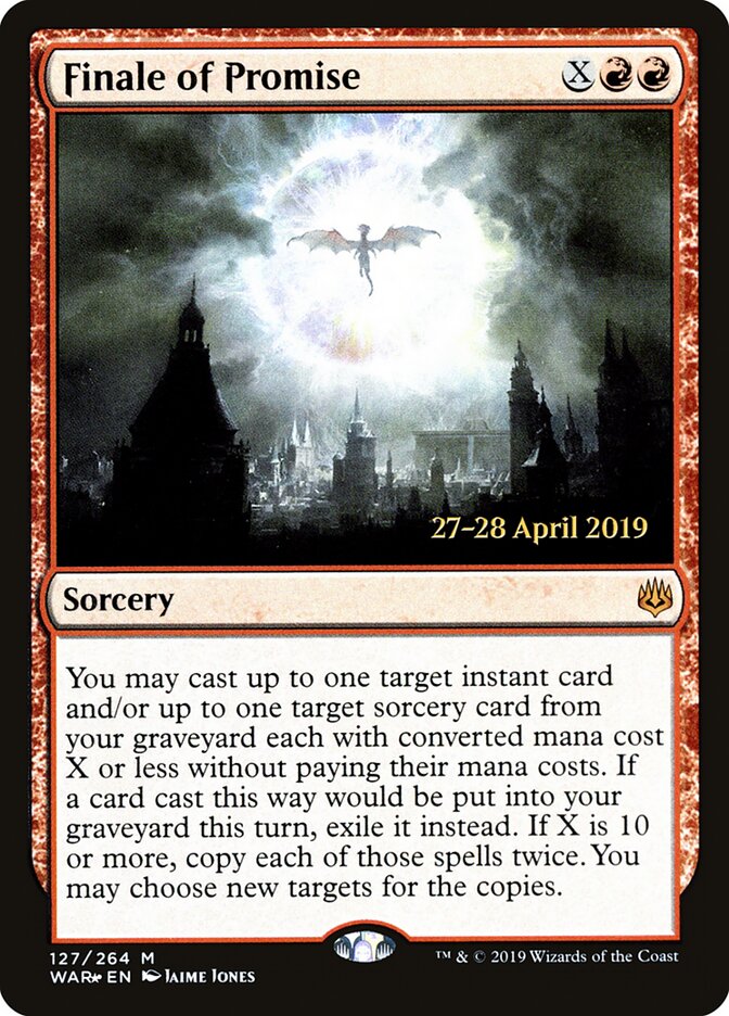 Finale of Promise card front