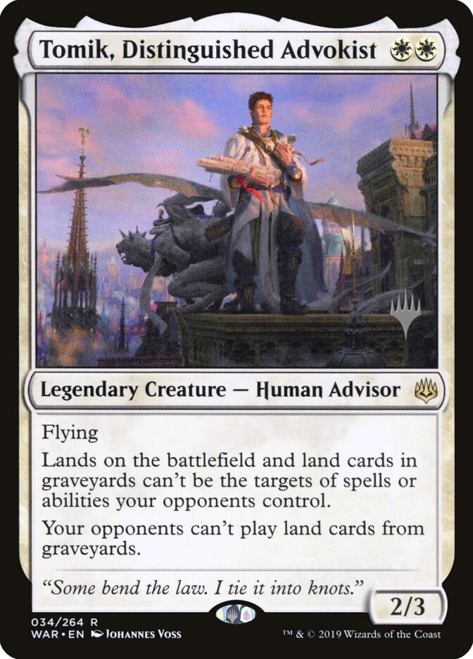 Tomik, Distinguished Advokist card front