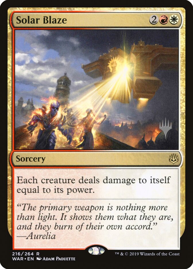 Solar Blaze card front