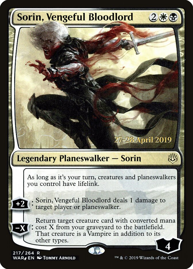 Sorin, Vengeful Bloodlord card front