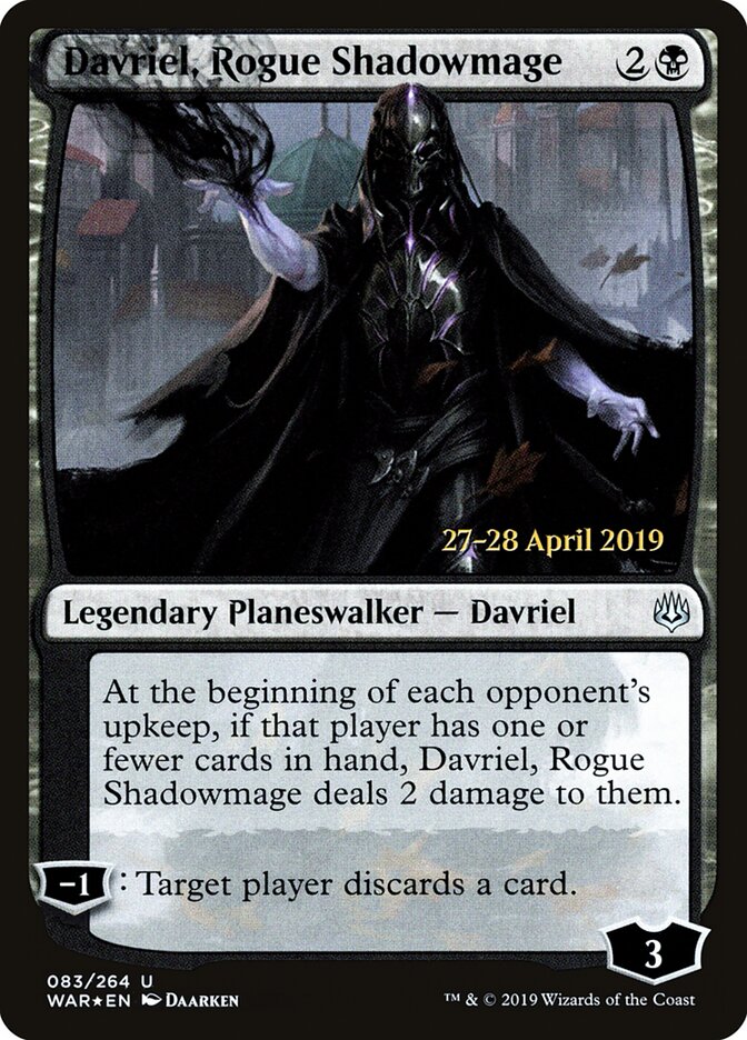 Davriel, Rogue Shadowmage card front