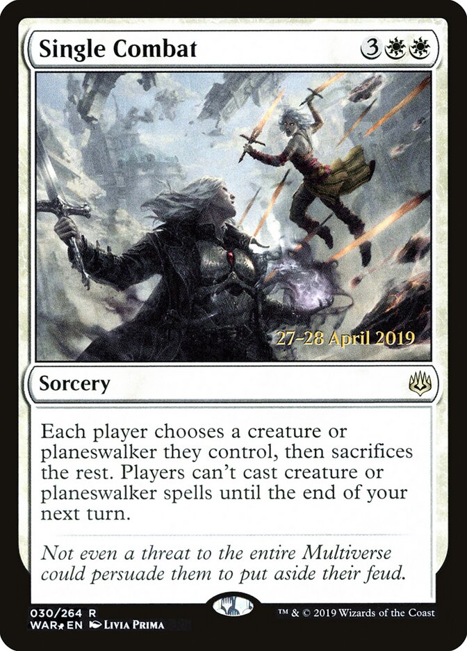 Single Combat card front