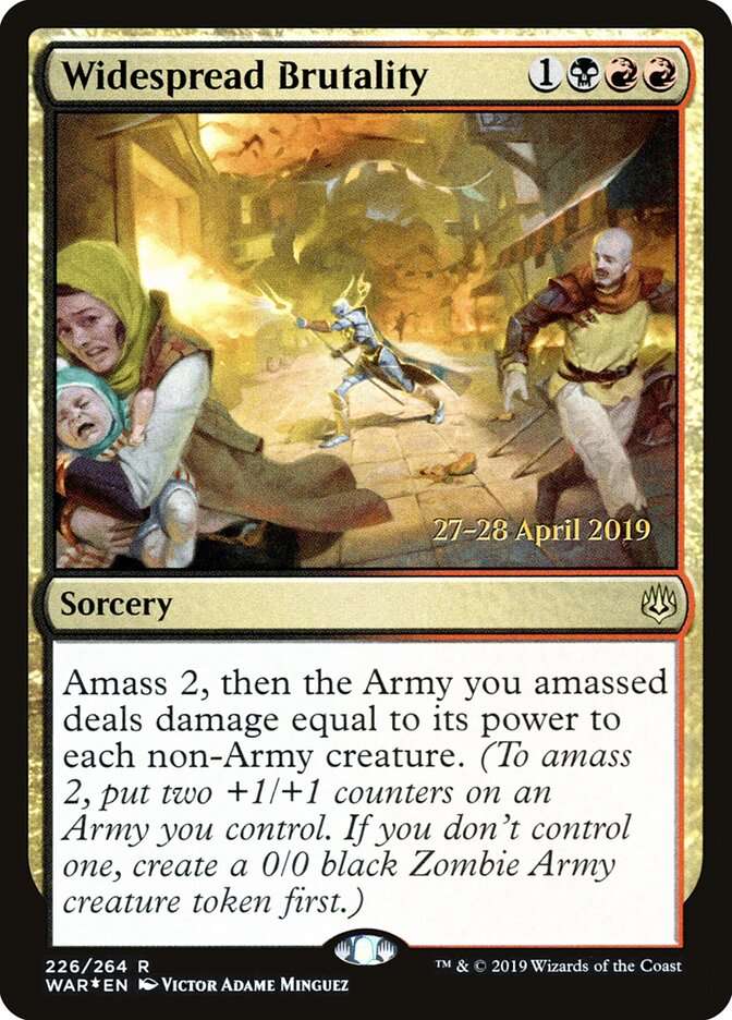 Widespread Brutality card front