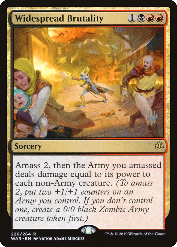 Widespread Brutality card front