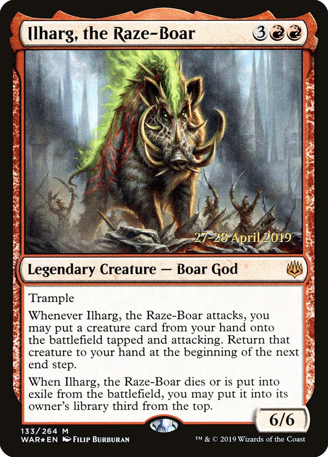 Ilharg, the Raze-Boar card front