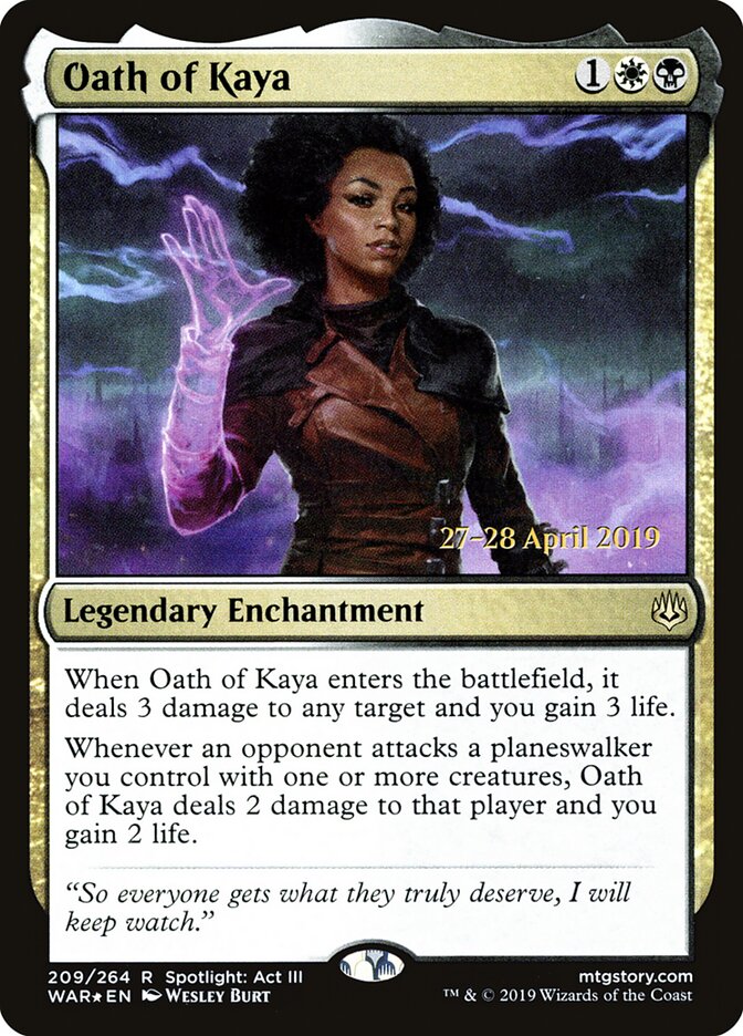 Oath of Kaya card front