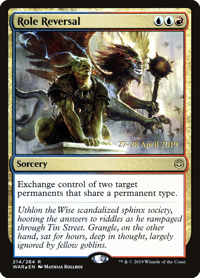 Role Reversal card front