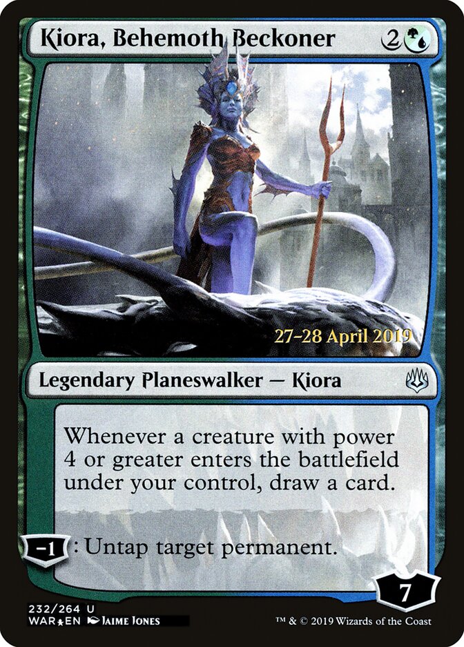 Kiora, Behemoth Beckoner card front