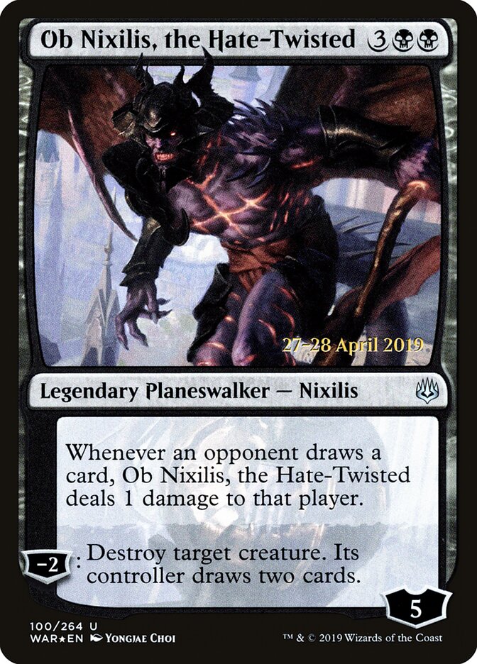Ob Nixilis, the Hate-Twisted card front