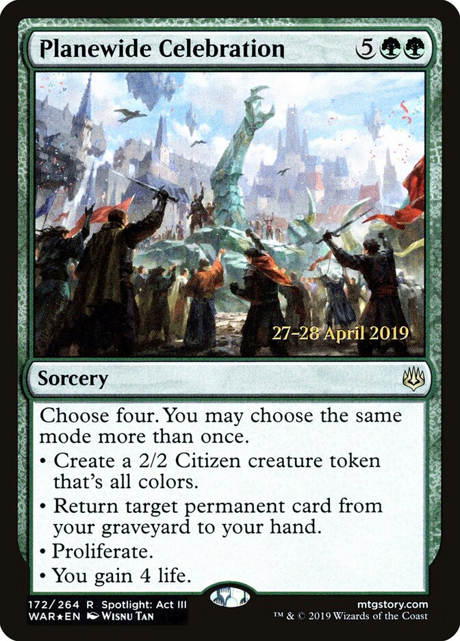 Planewide Celebration card front