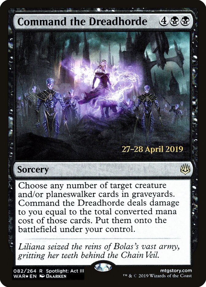 Command the Dreadhorde card front