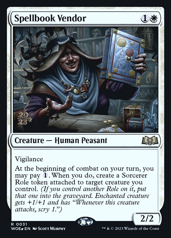 Spellbook Vendor card front
