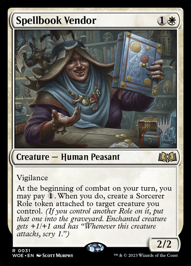 Spellbook Vendor card front