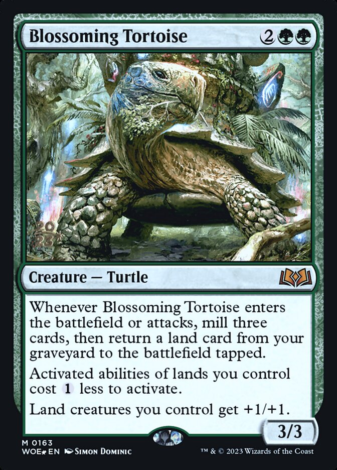 Blossoming Tortoise card front
