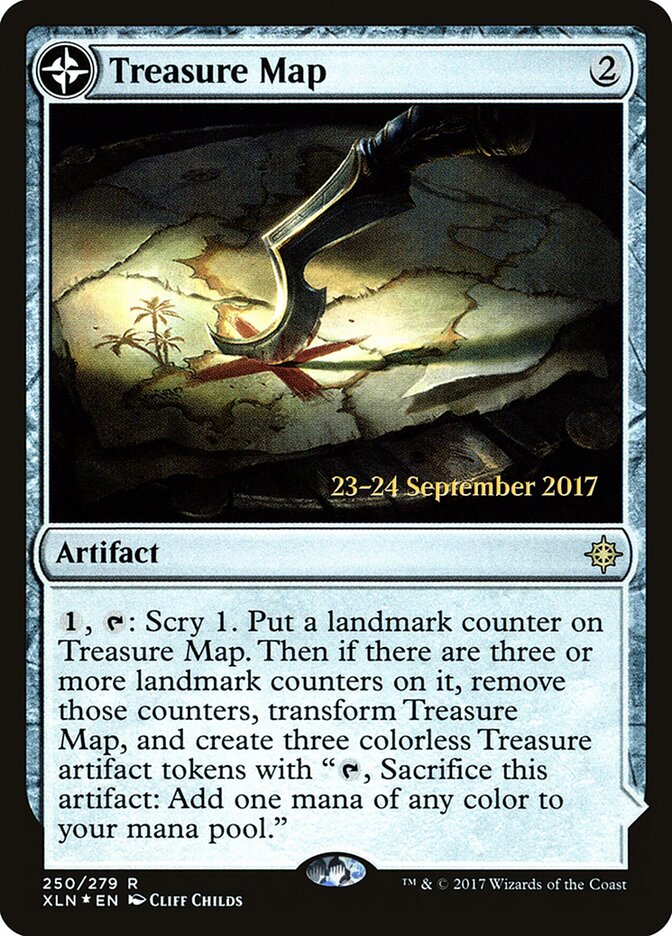 Treasure Map card front
