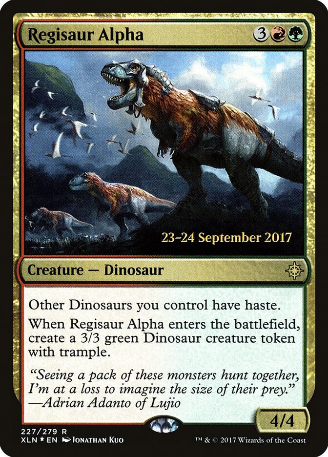 Regisaur Alpha card front