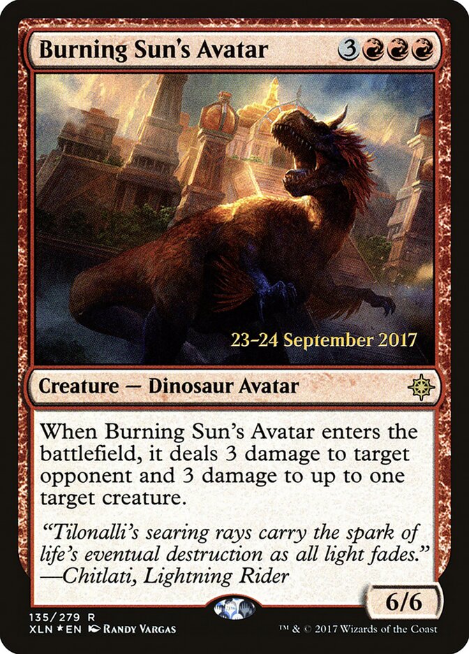 Burning Sun's Avatar card front