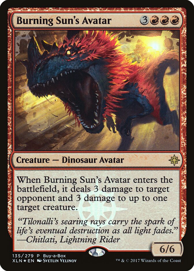 Burning Sun's Avatar card front
