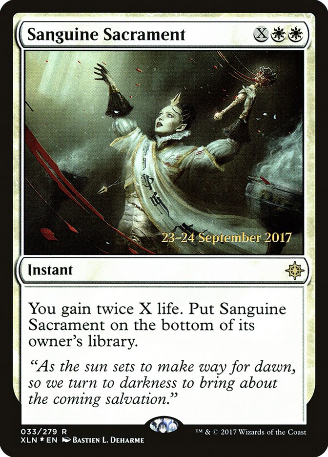 Sanguine Sacrament card front