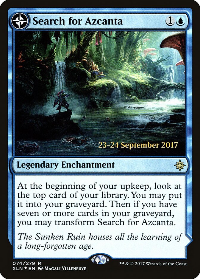 Search for Azcanta card front