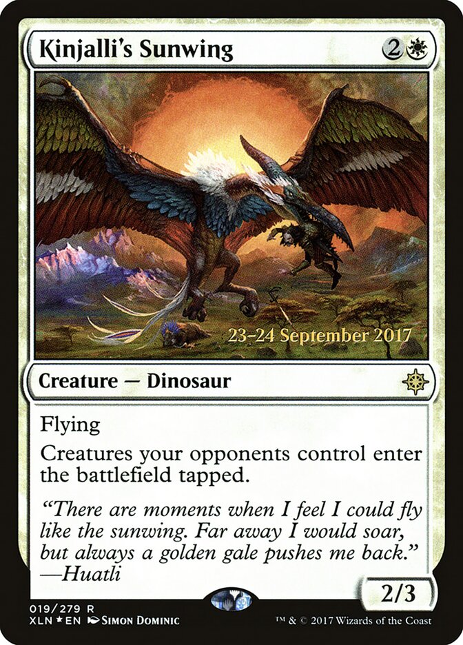 Kinjalli's Sunwing card front