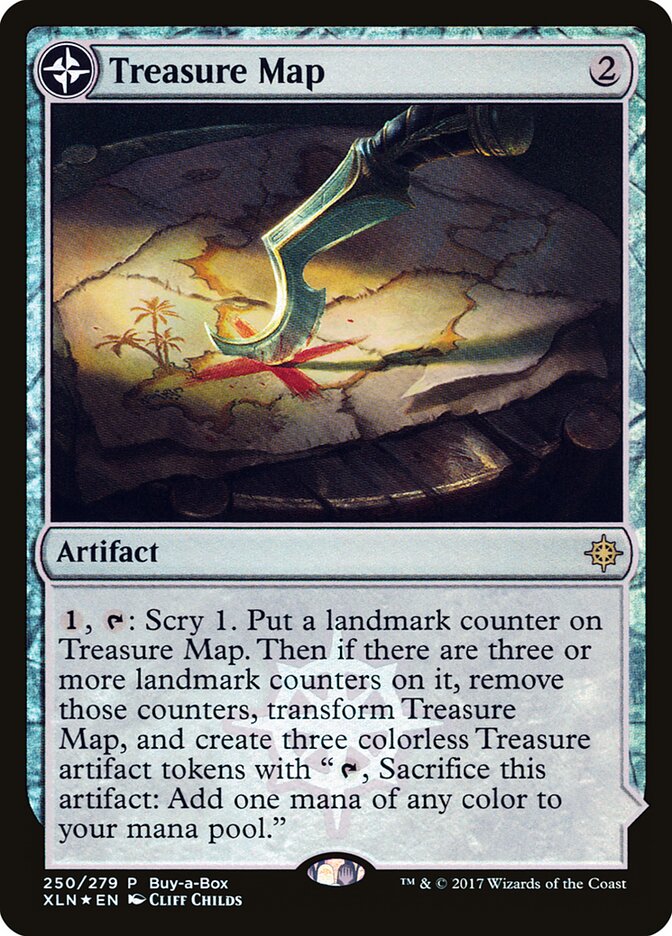 Treasure Map card front