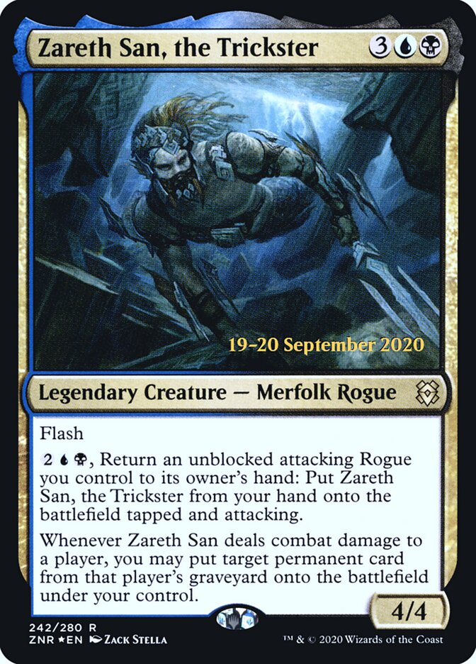Zareth San, the Trickster card front