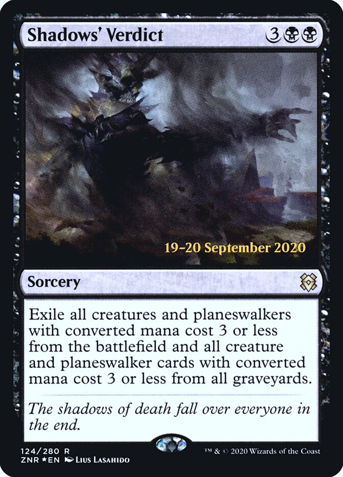 Shadows' Verdict card front