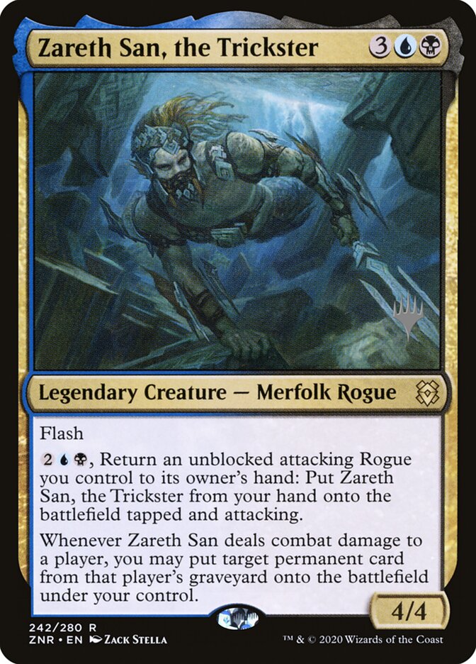 Zareth San, the Trickster card front