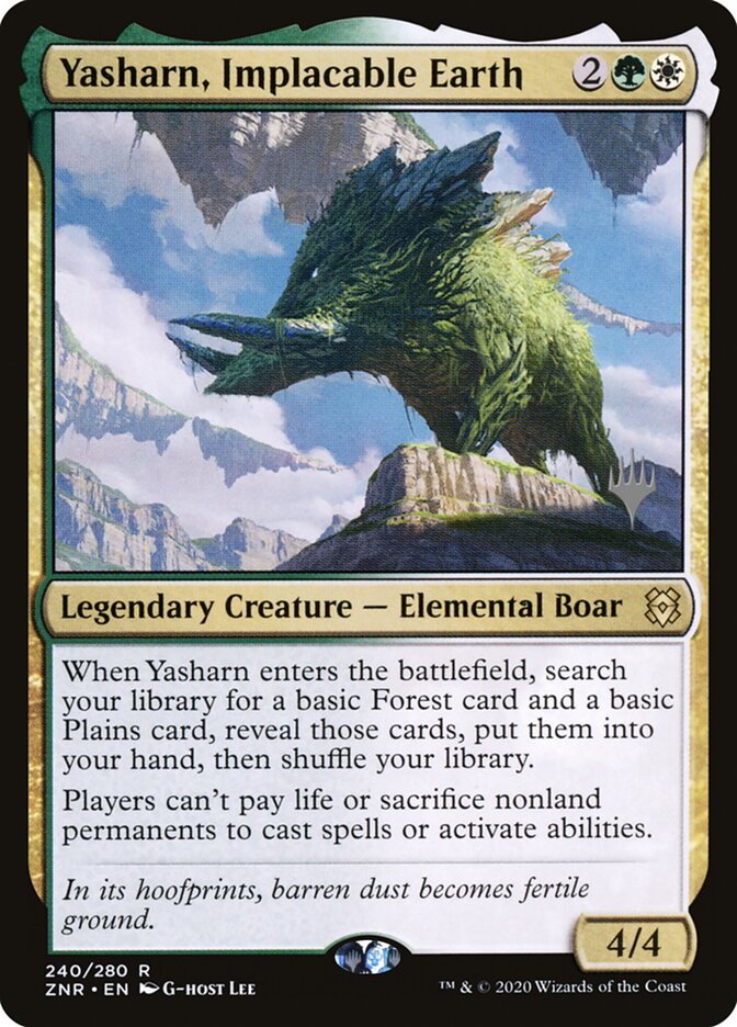 Yasharn, Implacable Earth card front